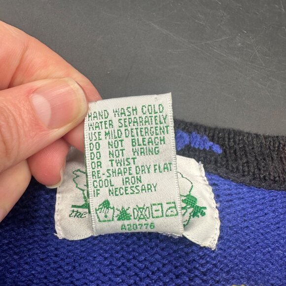 Vintage Quacker Factory Halloween Sweater Cardigan Med Black Cat Pumpkins Moon - Picture 5 of 8